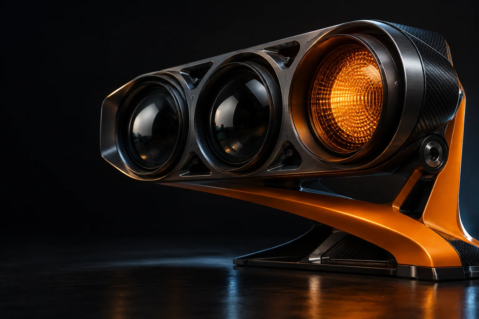 Original studio concept: an architectural racing-inspired starting light.