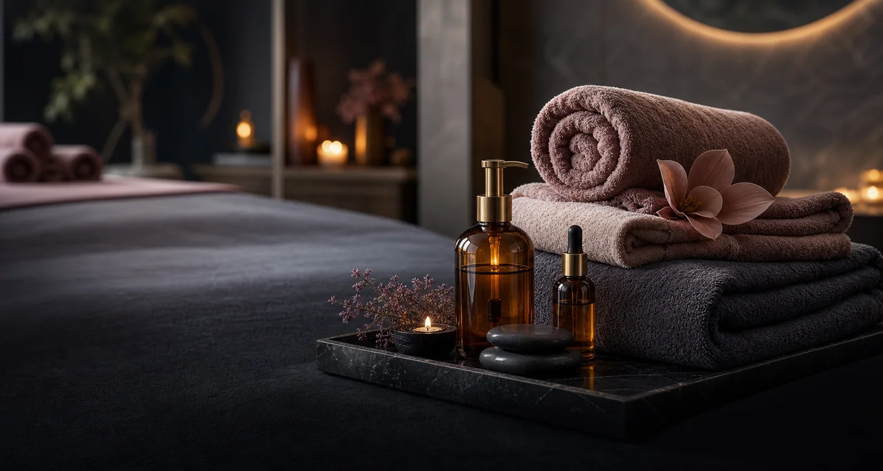 Illustrative spa and wellness setting from the HexaTech source material.