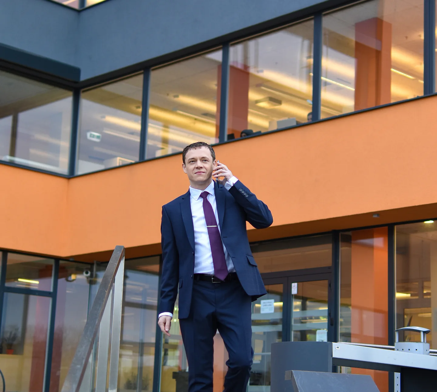 Vitalij Kolotikov outside a modern building