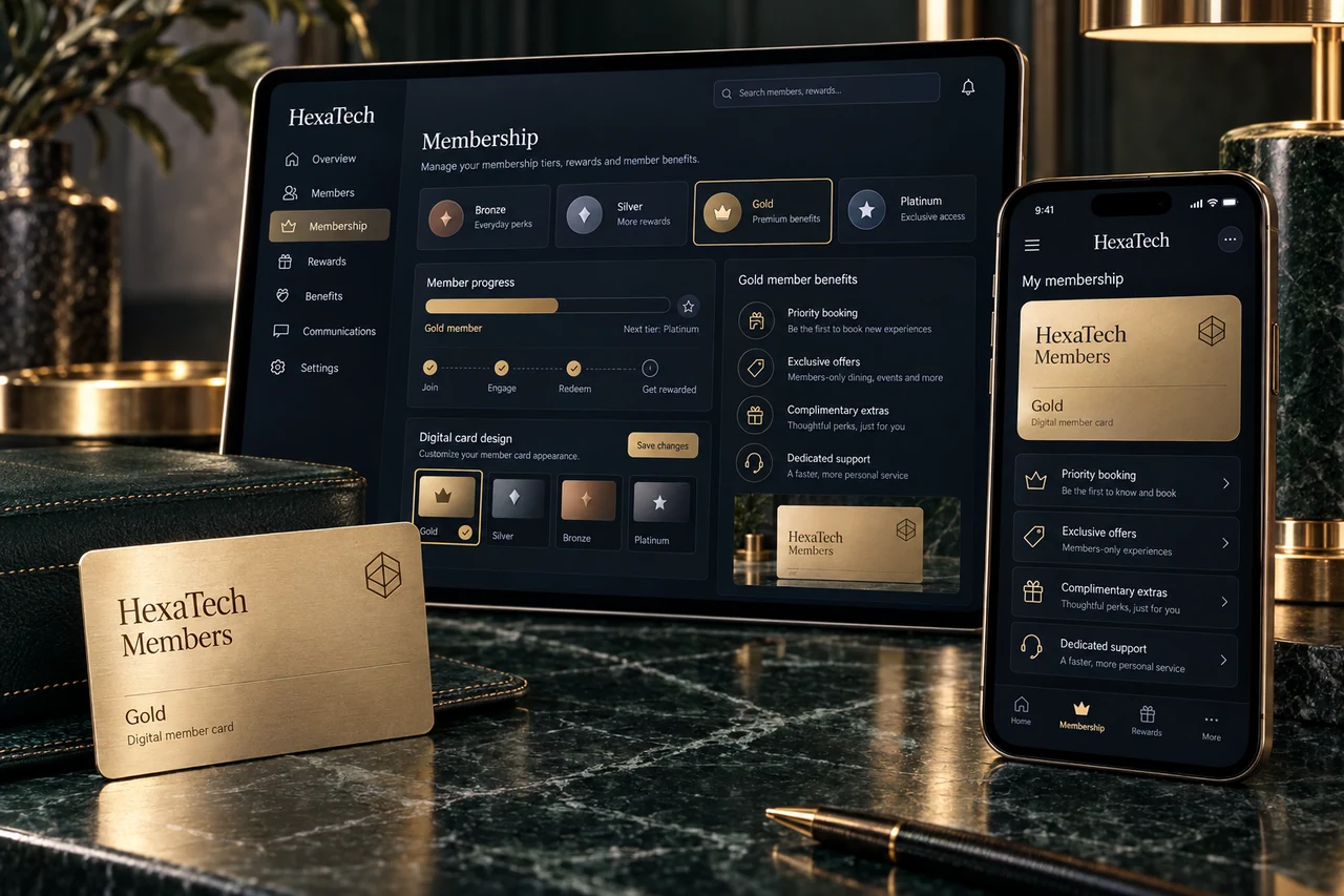 Digital membership and loyalty experience with a physical member card