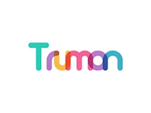 Truman wordmark in multicoloured rounded letters