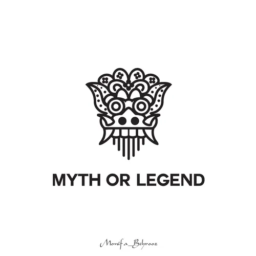 Myth or Legend ornamental face emblem