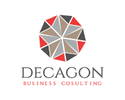 A multicoloured geometric star emblem
