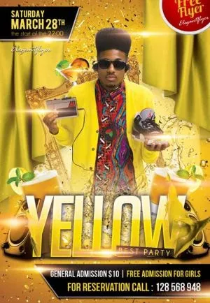 Yellow-themed music-event poster