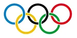The five interlocking Olympic rings