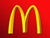 McDonald's yellow arches on red